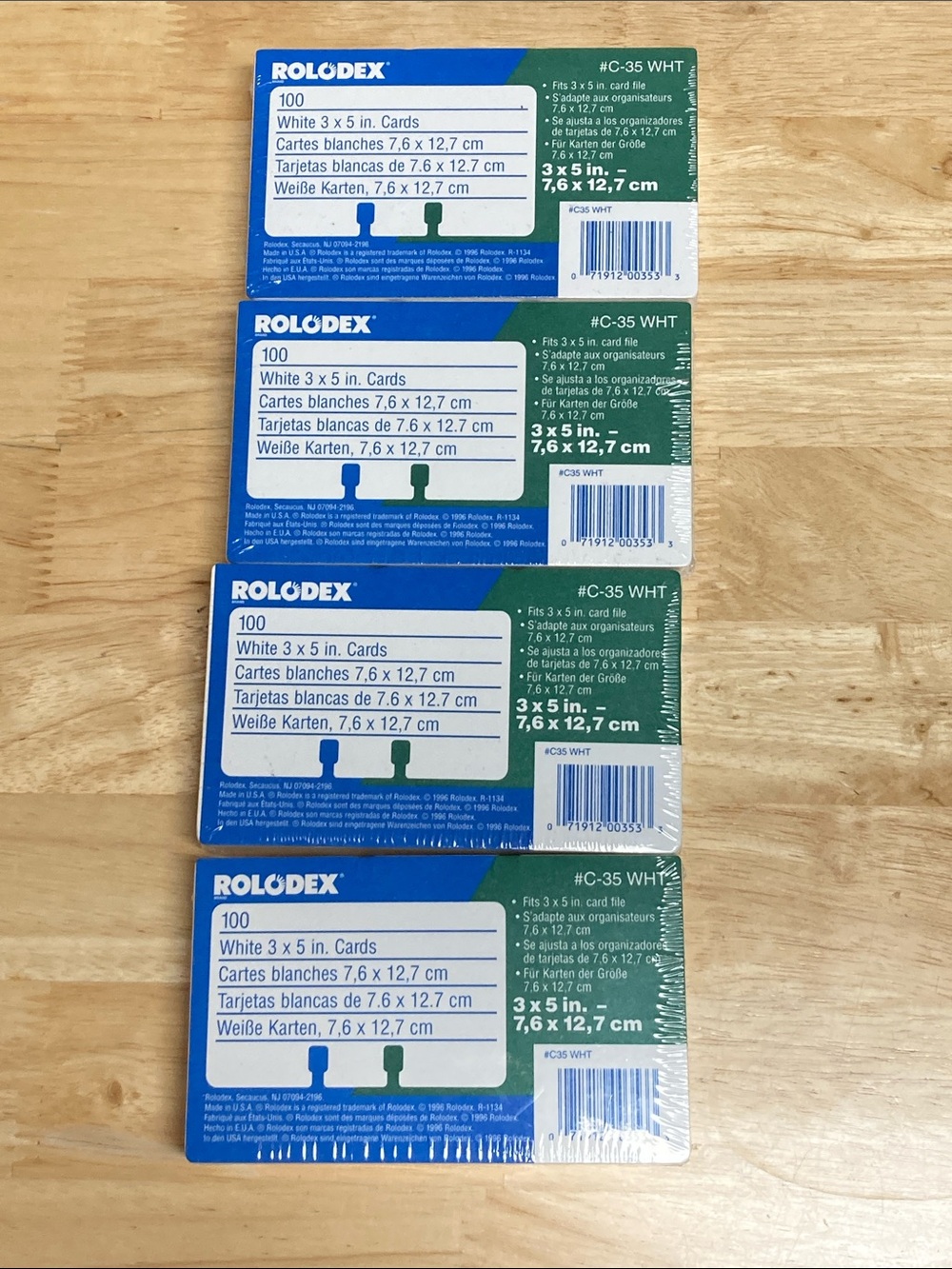 Rolodex vintage white C-35 cards